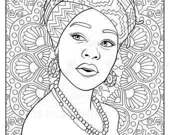 Digital SET 4 coloring pages Woman/'s beauty for adults Adult coloring sheets. Instant Digital JPEGs Download