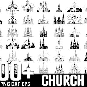 100+ Church SVG Bundle, Instant Digital Download, PNG, SVG Cut Files
