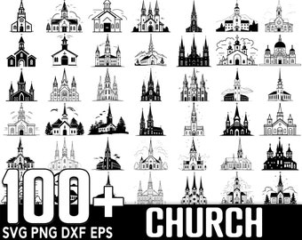 100+ Church SVG Bundle, Instant Digital Download, PNG, SVG Cut Files