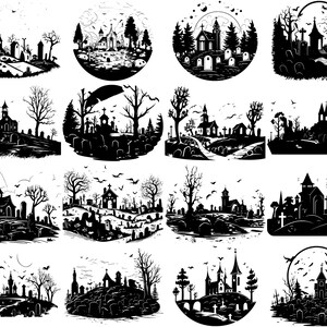 100+ Graveyard SVG Bundle, Instant Digital Download, PNG, SVG Cut Files ...