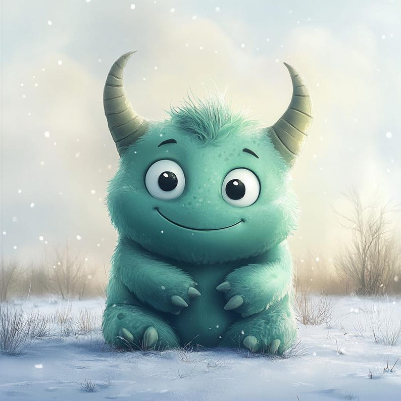 109+ Kawaii Monster Procreate Stamps, Monster PNG Bundle, Instant ...