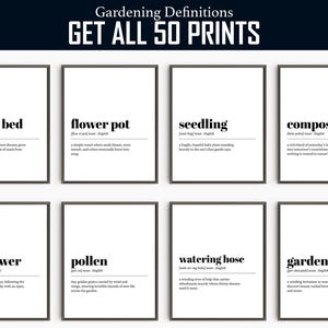 Funny Gardening Definition Prints: Plant Lover Wall Art (Digital Download)