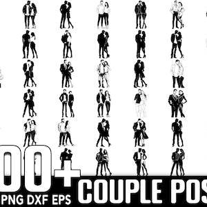 100+ Couple Pose SVG Bundle, Instant Digital Download, PNG, SVG Cut Files