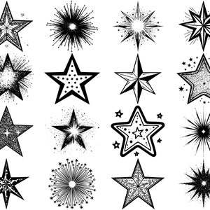 100+ Star SVG Bundle, Instant Digital Download, PNG, SVG Cut Files