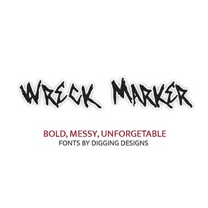 Wreck Marker Font: Bold Grunge Display Font for Cricut & Procreate