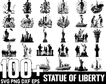 100+ Statue of Liberty SVG Bundle, Instant Digital Download, PNG, SVG Cut Files