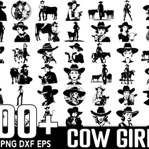 100+ Cow Girl SVG Bundle, Instant Digital Download, PNG, SVG Cut Files