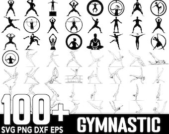 Gymnastic SVG Bundle,Instant Digital Download, PNG, SVG Cut Files