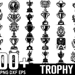 Mais de 100 pacotes SVG de troféus, download digital instantâneo, PNG, arquivos SVG cortados