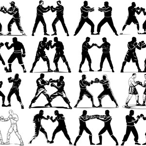 100+ Boxing Players SVG Bundle, Instant Digital Download, PNG, SVG Cut ...