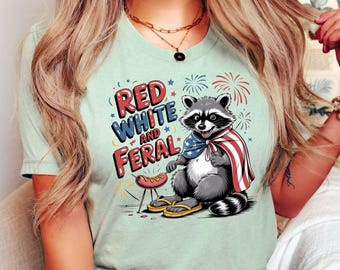 Funny 4th of July Raccoon Clipart: Patriotic USA PNG (Digital Download)
