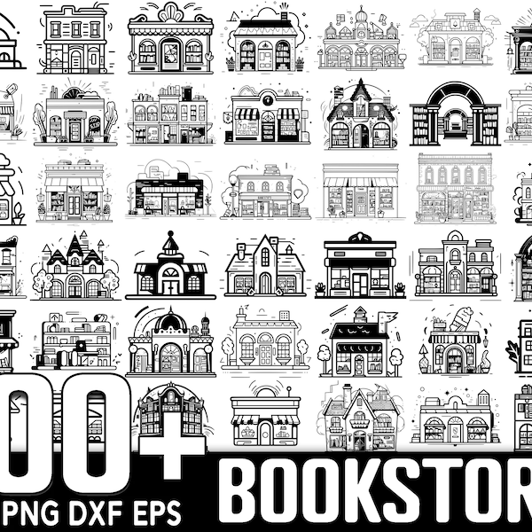 100+ Bookstore SVG Bundle, Instant Digital Download, PNG, SVG Cut Files