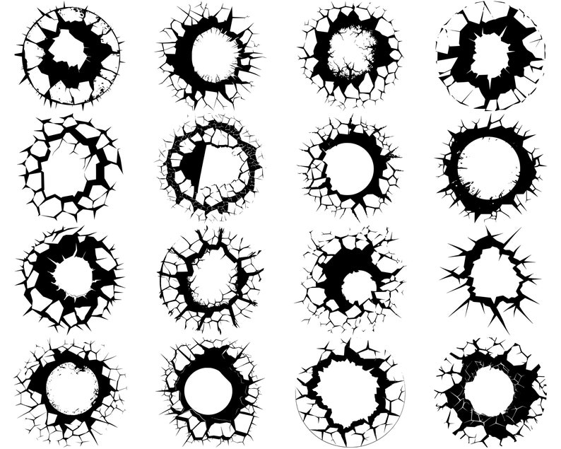 Crumbling Svg 100+ Cracked Wall SVG Bundle, Instant Digital Download, PNG, SVG Cut ...