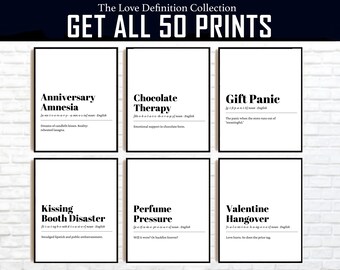 Love Definition Prints: Romantic Wall Art for Couples (Digital Download)