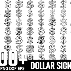 100+ Dollar Sign SVG Bundle, Instant Digital Download, PNG, SVG Cut Files