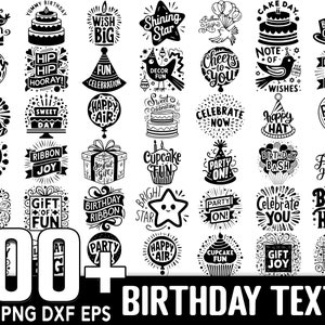100+ Birthday Quotes SVG Bundle, Instant Digital Download, PNG, SVG Cut Files