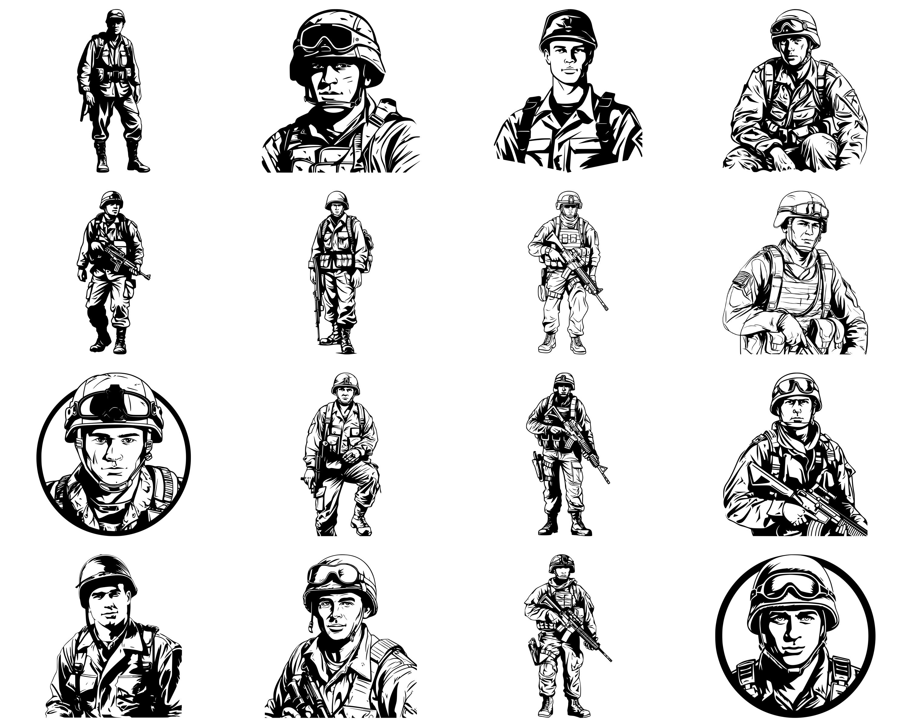 Soldier Rotc Svg 100+ Soldier SVG Bundle, Instant Digital Download, PNG, SVG Cut Files ...