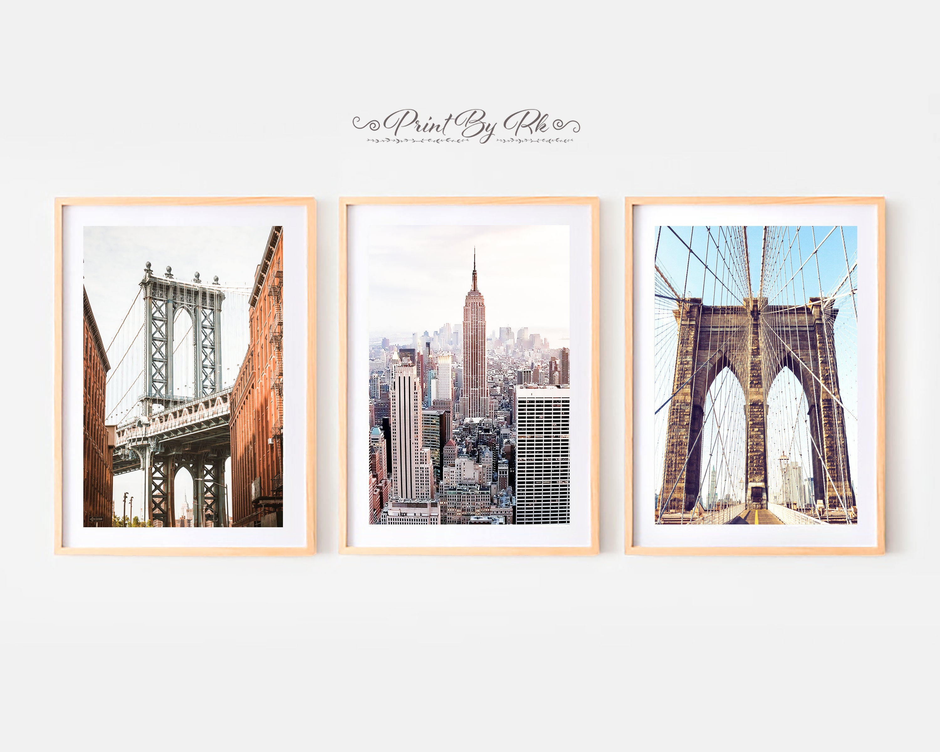 Set of 3 New York Prints New York Wall Art New York City Etsy