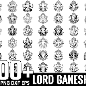 100+ Lord Ganesha SVG Bundle, Instant Digital Download, PNG, SVG Cut Files