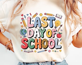 Last Day of School PNG: Teacher Student Doodles (Instant Download)