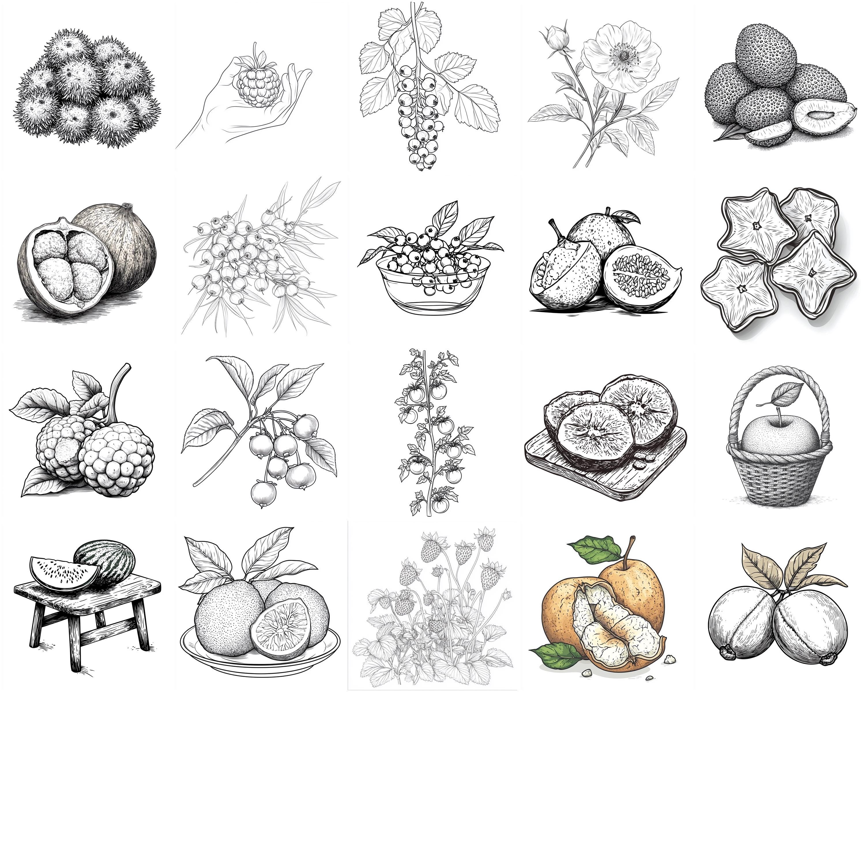 109+ Fruit Set Procreate Stamps, Fruit Brushes for Procreate, Instant ...
