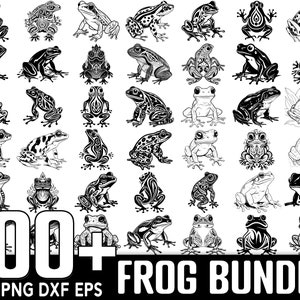 Plus de 100 Frog SVG Bundle, Téléchargement numérique instantané, PNG, SVG Cut Files