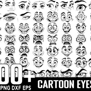 100+ Cartoon Eyes SVG Bundle, Instant Digital Download, PNG, SVG Cut Files