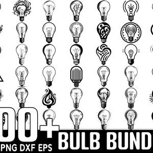 100+ Light Bulb SVG Bundle, Instant Digital Download, PNG, SVG Cut Files