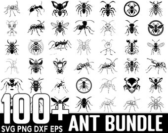 Pakiet ponad 100 plików Ant SVG, natychmiastowe pobieranie cyfrowe, pliki PNG i SVG Cut