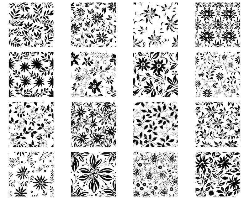 100+ Flower Seamless Pattern SVG Bundle, Instant Digital Download, PNG ...