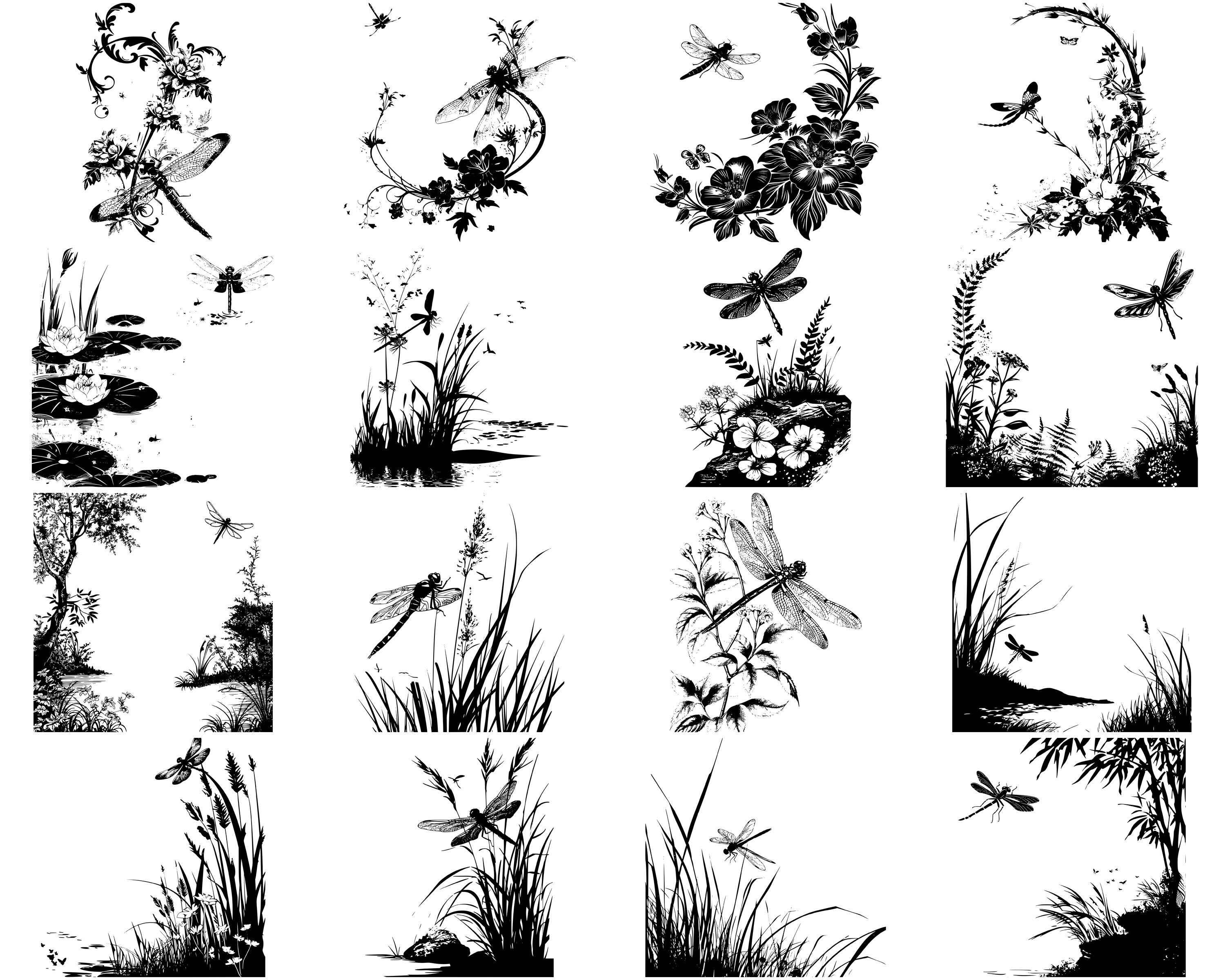100+ Dragonfly SVG Bundle, Instant Digital Download, PNG, SVG Cut Files ...