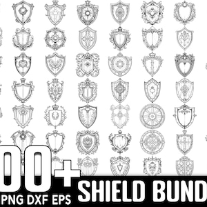 Shield SVG-bundel, instant digitale download, PNG, SVG-bestanden knippen