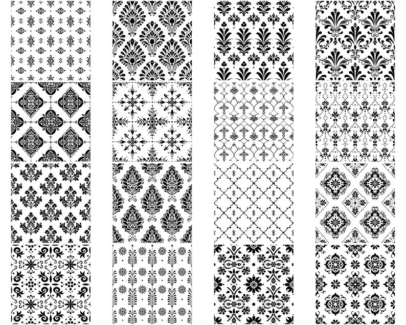 100+ Embroidered Seamless Pattern SVG Bundle, Instant Digital Download ...