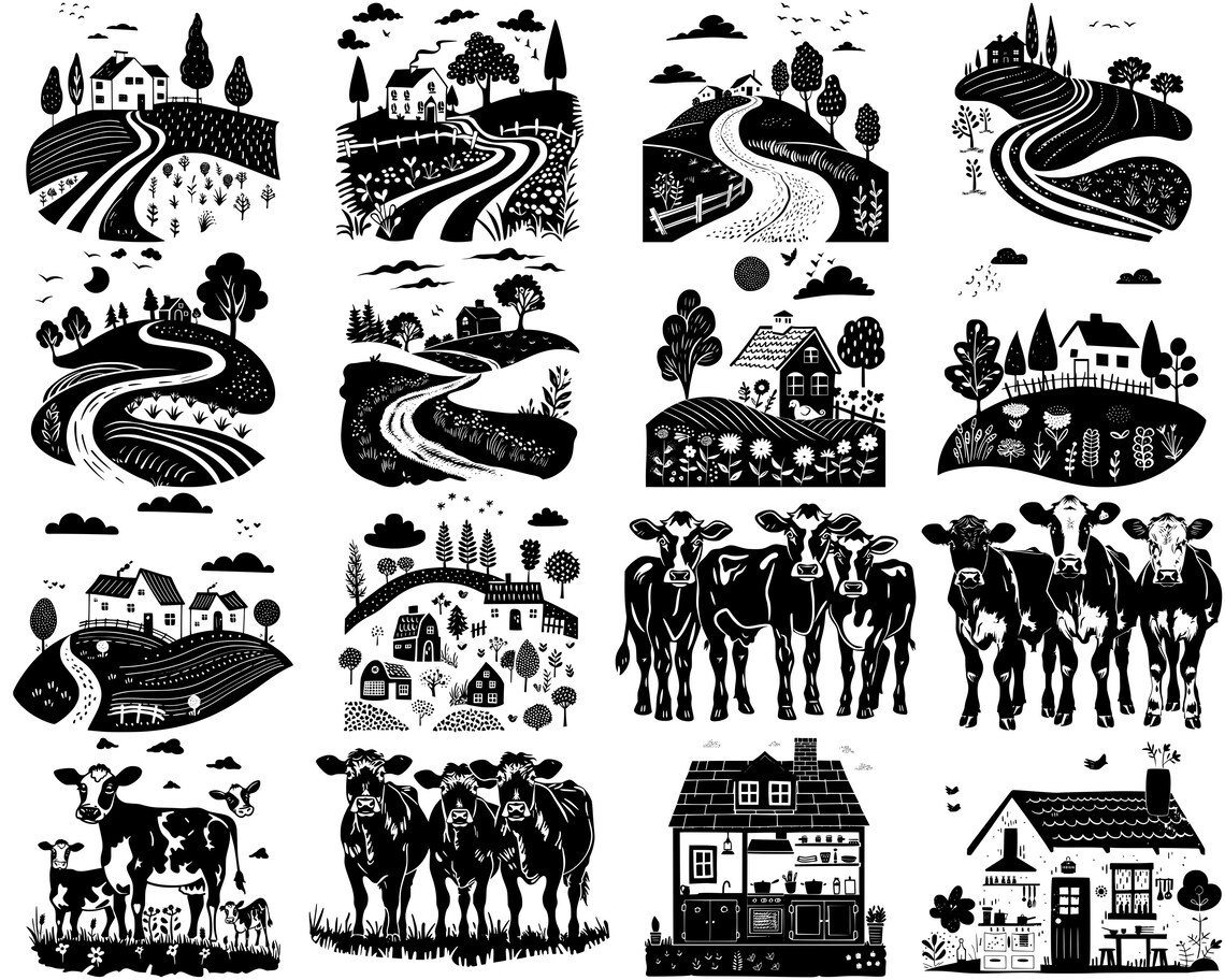 100+ Countryside Charm SVG Bundle, Instant Digital Download, PNG, SVG ...