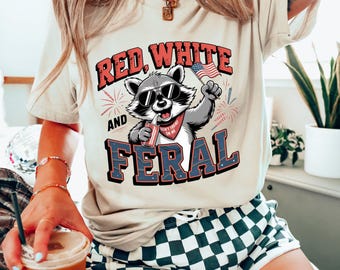 Funny Patriotic Raccoon PNG: 4th of July Shirt Design (Digital Download)