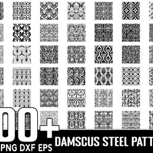 100+ Damascus Steel Seamless SVG Bundle, Instant Digital Download, PNG, SVG Cut Files