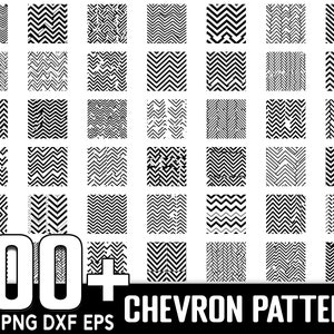 Peut inclure: Téléchargement numérique de plus de 100 motifs chevron noirs et blancs aux formats SVG, PNG, DXF et EPS. Ces motifs sont parfaits pour l'artisanat, le scrapbooking et autres projets créatifs.