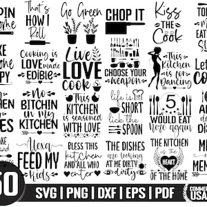 Kitchen Svg Bundle, Kitchen Cut File, Baking Svg, Cooking Svg, Potholder Svg, Kitchen Quotes Svg, Kitchen Svg Files For Cricut