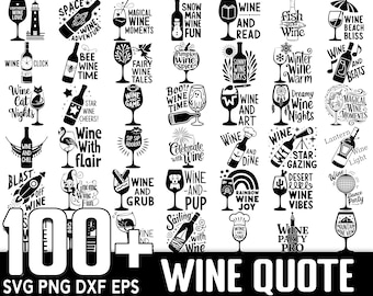 100+ Wine Quotes SVG Bundle, Instant Digital Download, PNG, SVG Cut Files