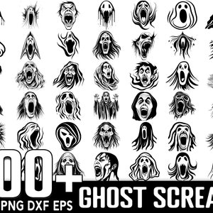 100+ Ghost Scream SVG Bundle, Instant Digital Download, PNG, SVG Cut Files