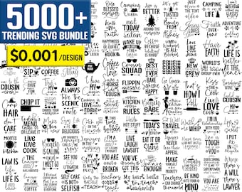 5000+ SVG Designs Mega Bundle: Kommerziell nutzbare Grafiken (Digitaler Download)