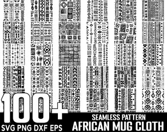 African Mud Cloth Pattern SVG Bundle: 100+ Seamless Designs (Digital Download)
