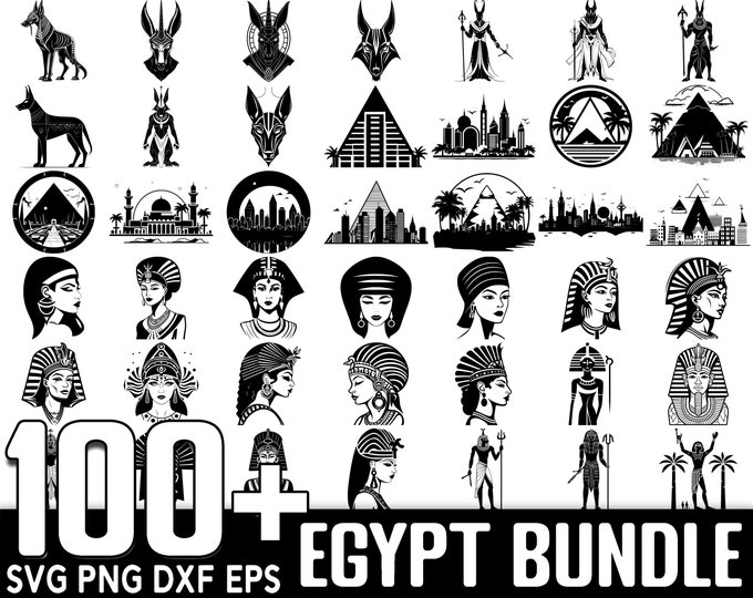 Egyptian Svg Files Bundle, Egypt Svg, Ancient Egypt Svg, Egyptian ...