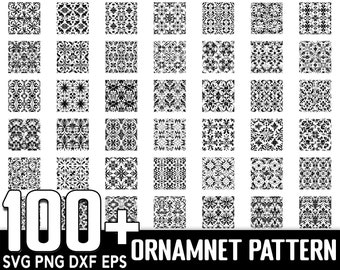 100+ Ornament Seamless Pattern SVG Bundle, Instant Digital Download, PNG, SVG Cut Files