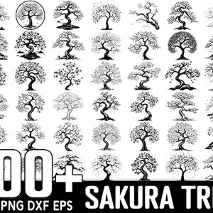 100+ Sakura Tree SVG Bundle, Instant Digital Download, PNG, SVG Cut Files