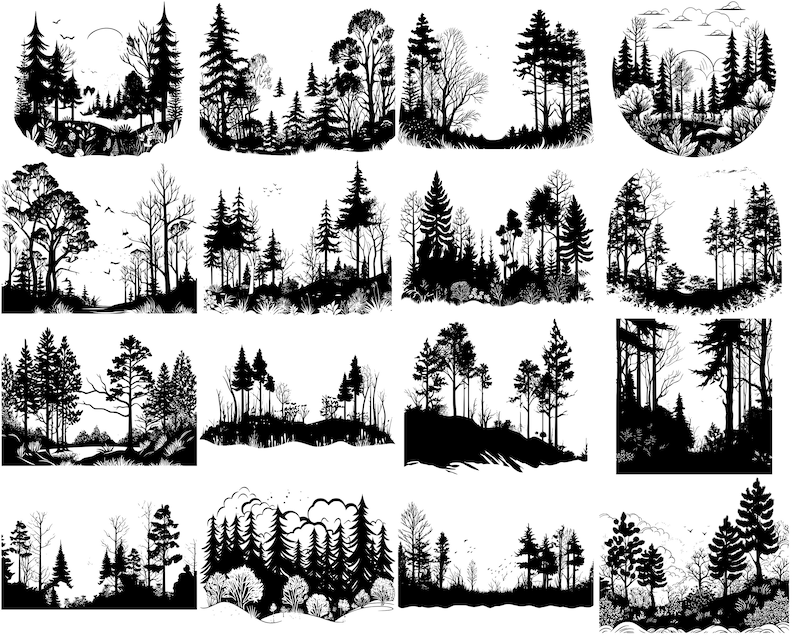 100+ Forest SVG Bundle, Instant Digital Download, PNG, SVG Cut Files ...