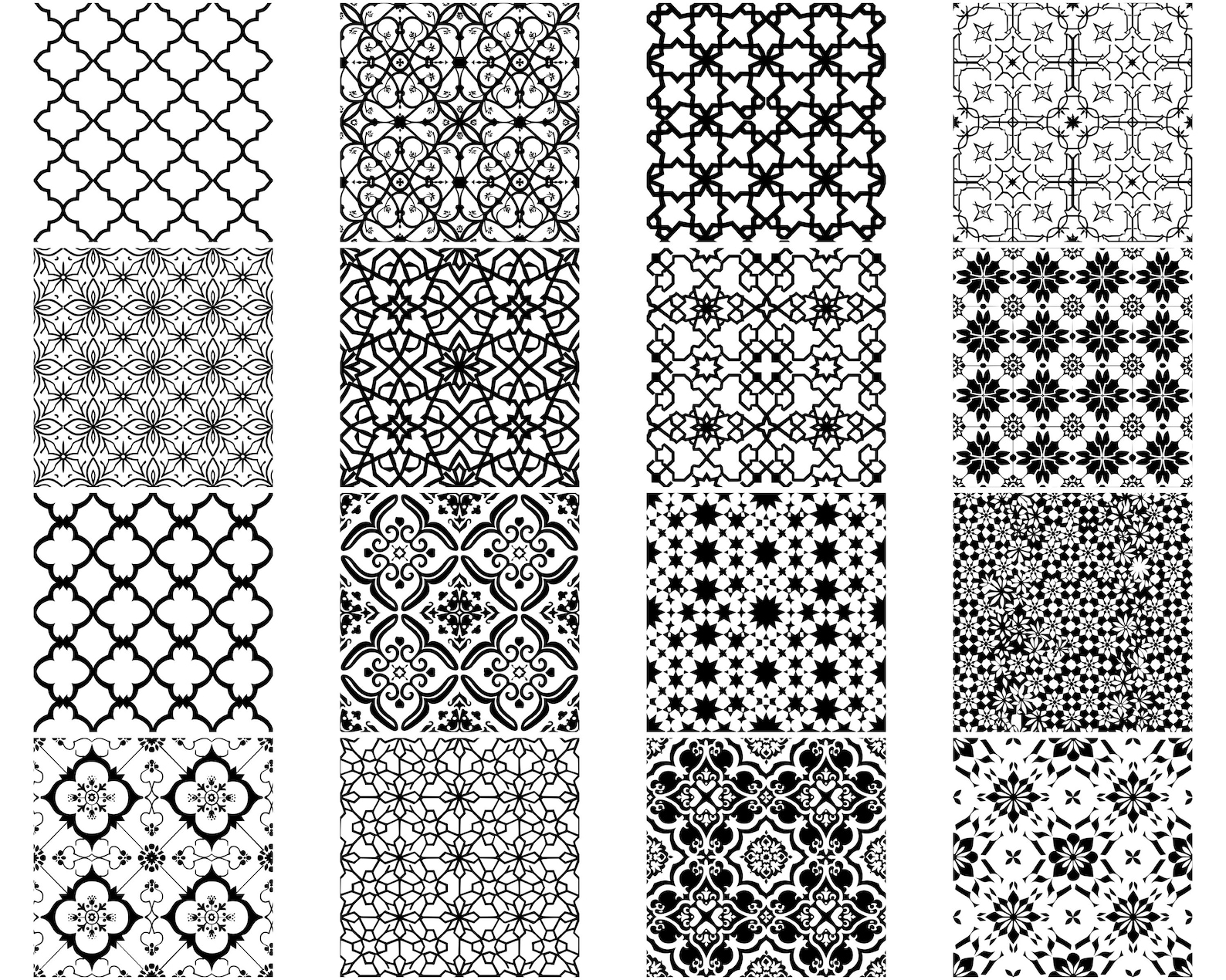 100+ Moroccan Tiles Pattern SVG Bundle,instant Digital Download, PNG ...
