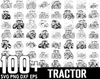 Tractor SVG Bundle,Instant Digital Download, PNG, SVG Cut Files