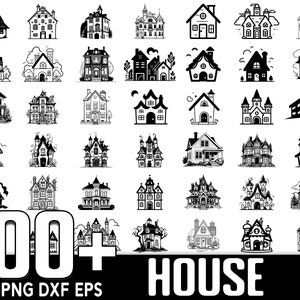 100+ House SVG Bundle, Instant Digital Download, PNG, SVG Cut Files