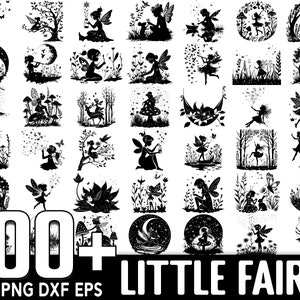100+ kleine Fee SVG-Bundle, sofortiger digitaler Download, PNG, SVG-Schnittdateien